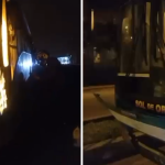 Delincuentes queman bus en Villa El Salvador y amenazan a choferes | VIDEO