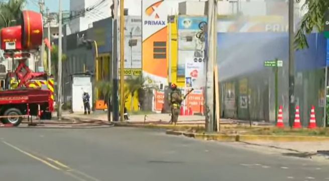 Fuga de gas en Surquillo: retroexcavadora en obra inmobiliaria rompe tubería y desata emergencia