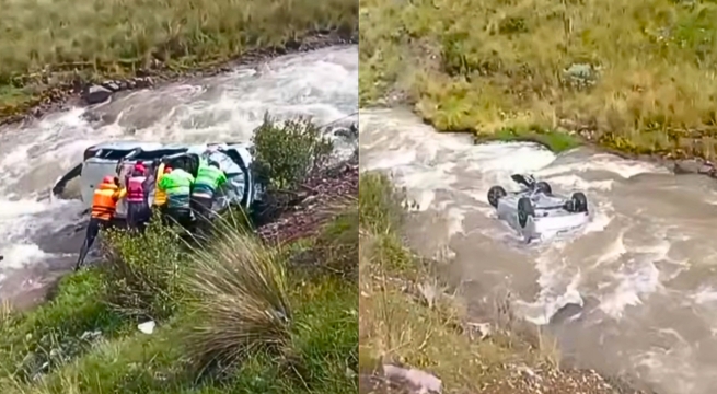 Carretera Central: combi cae al río Rímac y deja dos muertos