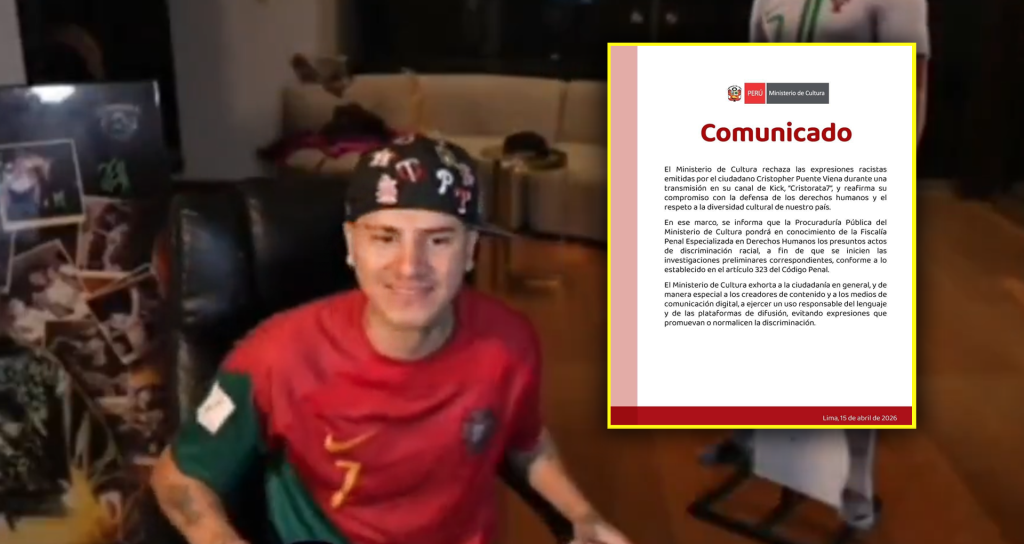 Ministerio de Cultura rechaza insultos proferidos por streamer peruano tras elecciones