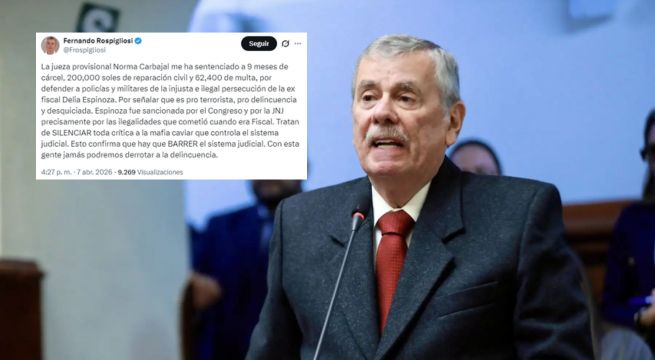 “Tratan de silenciar toda crítica”: Rospigliosi cuestiona condena por difamación agravada