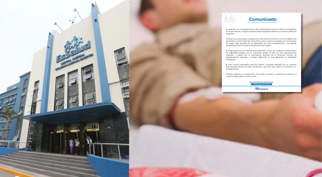 Tras denuncia de Latina Noticias: EsSalud asegura compra del Factor IX para pacientes con hemofilia B