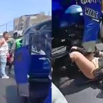 Mototaxista atropella y arrastra a policía tras pasarse la luz roja | VIDEO