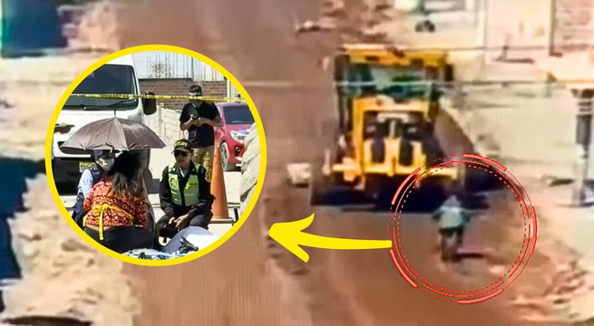Niño en bicicleta muere atropellado por maquinaria en vía de mantenimiento | VIDEO