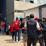 Representantes de la Fiscalía y el JNE permanecen en el almacén de la ONPE ubicado en Lurín