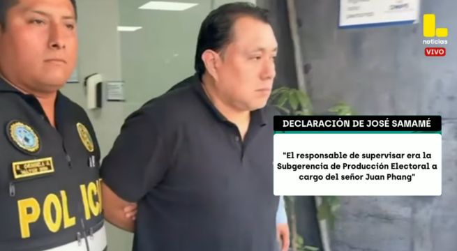 José Samamé implica a más funcionarios de la ONPE en demoras en el traslado de material electoral