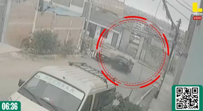 Madre muere tras ser impactada por auto fuera de control cuando cerraba su cochera