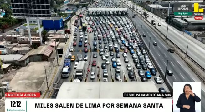 Tráfico en la Panamericana Sur colapsa durante feriado largo por Semana Santa