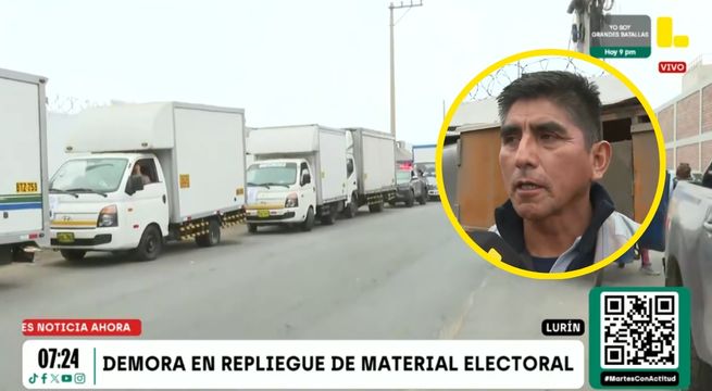 Chofer de Galaga responsabiliza a ONPE por demoras en traslado de material electoral: "No había personal"