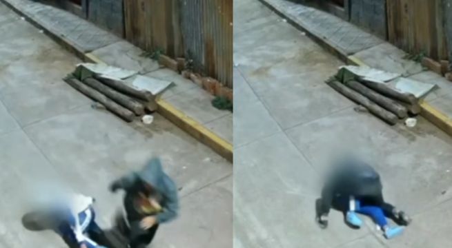 Cusco: cámaras captan violento asalto a escolar al que sujetaron del cuello para robarle