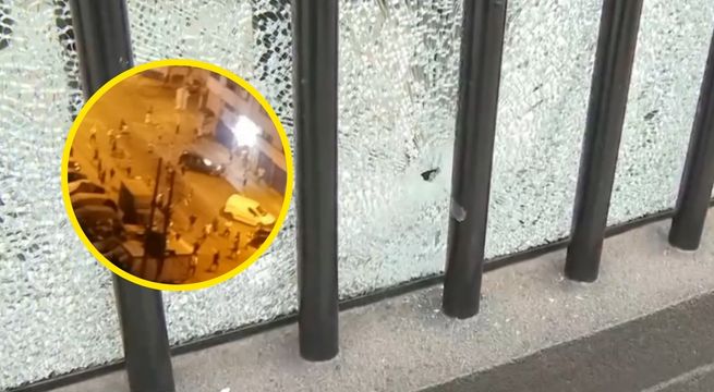Destrozaron todo a su paso: barristas se enfrentan a balazos y causan terror en Breña