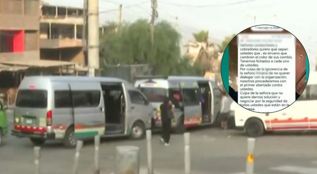 Cambian el color de sus combis para evitar extorsión, pero delincuentes responden: “Los tenemos fichados”