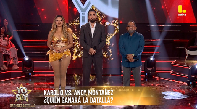 Yo Soy GRANDES BATALLAS: ¡Karol G sorprende y derrota a Andy Montañez en una batalla llena de energía!