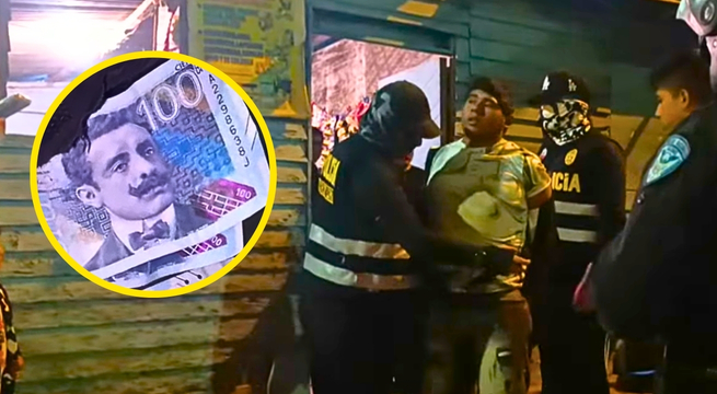 Capturan a extorsionador tras recibir 500 soles de su víctima: le habrían tendido una trampa