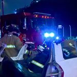 Conductor queda atrapado tras violento choque contra poste en la Costa Verde
