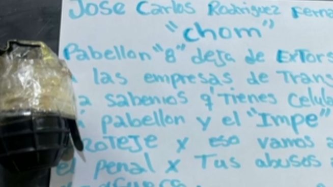 Dejan explosivo con carta amenazante frente a penal Castro Castro | VIDEO