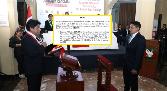 Reponen a Manuel Ruiz Hidalgo en la JNJ pese a que ocultó condena