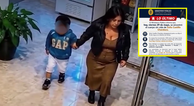 Fiscalía confirma hallazgo de los restos de Zoila Castillo, madre que desapareció con su menor hijo en Tarapoto
