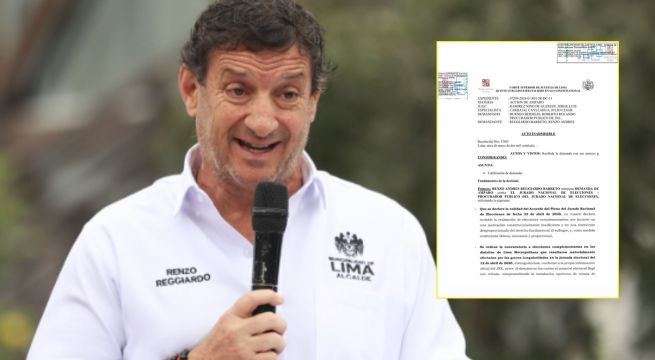 PJ declara inadmisible demanda de Renzo Reggiardo para convocar elecciones complementarias en Lima