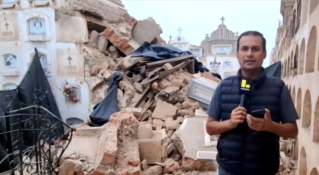 Sismo de 6.1 causa daños en cementerio de Ica: nichos colapsaron