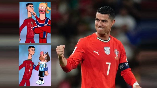 Cristiano Ronaldo marca doblete en la Copa del Mundo y las redes explotan con todo tipo de memes