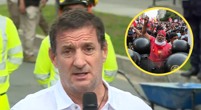 “Si quieren protestar, háganlo fuera del Centro o habrá consecuencias”: alcalde de Lima, Renzo Reggiardo