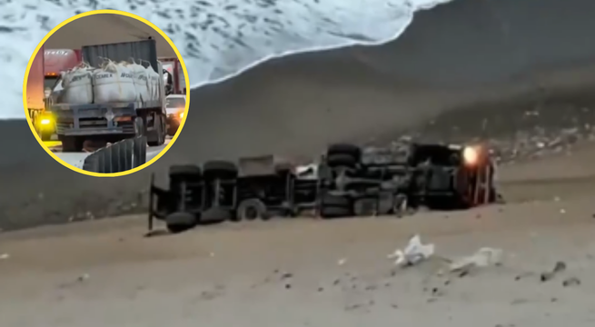 Cisterna de combustible cae a abismo tras chocarse con semitrailer en Pasamayo