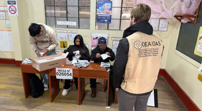 "Esperemos los resultados finales": OEA llama a la calma ante conteo final de votos