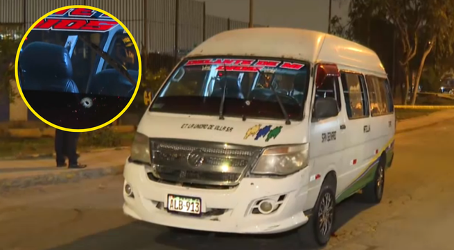 Sicarios balean combi con ruta a Chorrillos: tres personas son heridas por arma de fuego