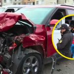 Cuádruple choque en plena vía deja varios heridos y provoca fuerte tráfico | VIDEO