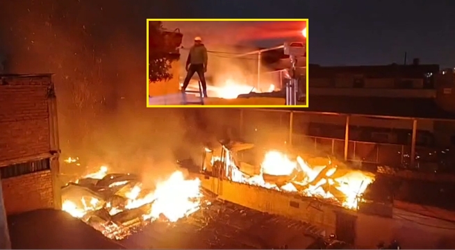 Incendio en Barrios Altos deja 10 casa afectadas y obliga a vecinos a huir por los techos
