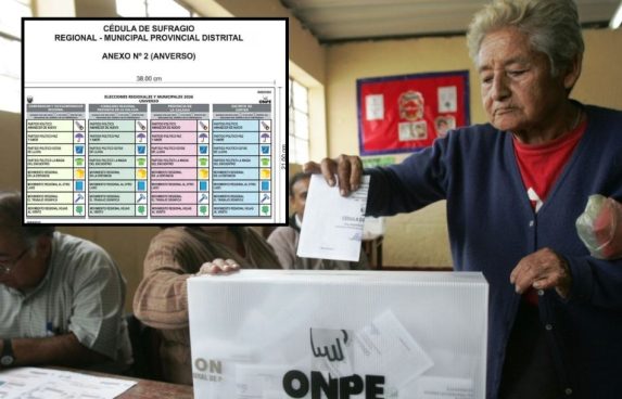 ONPE aprueba diseño de cédula para las Elecciones Regionales y Municipales 2026