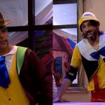 ¡Renzo Schuller intenta mantenerse en personaje... pero se rebala dos veces del escenario!
