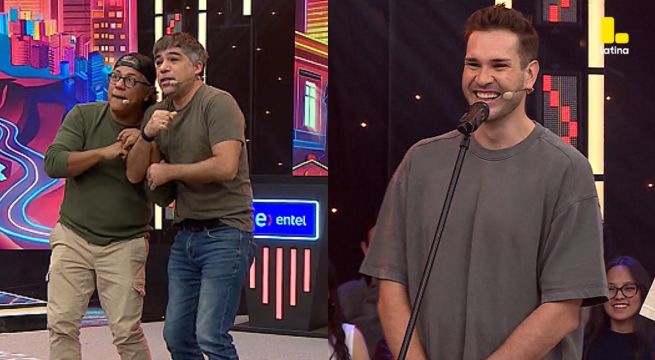 ¡Eduardo Romay hace estallar de risa a Renzo Schuller con un inesperado sonido en Me Caigo De Risa!