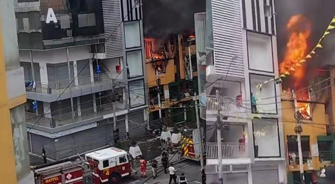 Incendio en Gamarra moviliza a varias unidades de bomberos en La Victoria