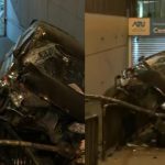 Estación Central del Metropolitano: vehículo termina dentro del ingreso peatonal tras choque