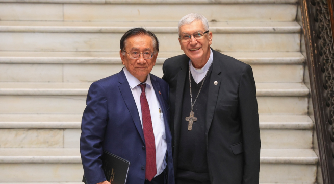 León XIV: Presidente Balcázar y Arzobispo Castillode Lima planifican preparativos para la visita del Papa