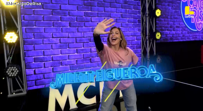 Me Caigo de Risa: “Yo soy recontra competitiva” Milett Figueroa llegó al programa a demostrar su fuerza