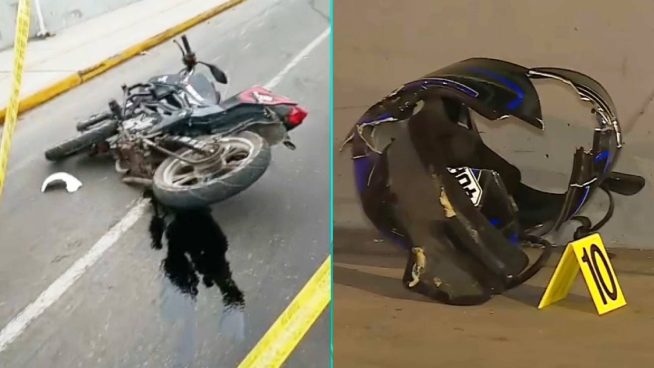 Motociclista muere en accidente en túnel Santa Rosa: casco quedó destrozado