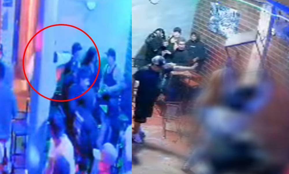 Ataque brutal: Varios hombres agreden hasta con sillas a joven dentro de restobar | VIDEO