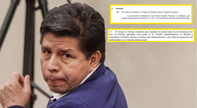 ONU concluye que detención de Pedro Castillo fue 
