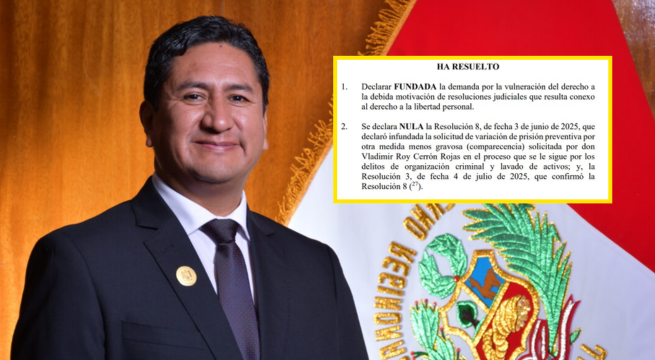 Ya no es más prófugo: Tribunal Constitucional anula prisión preventiva contra Vladimir Cerrón