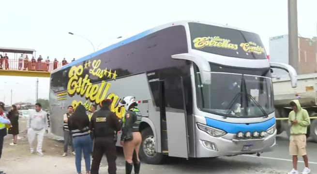Bus de Las Estrellas de la Cumbia es baleado y deja tres heridos en Los Olivos