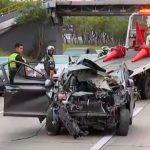 Grave accidente en la Vía Expresa deja dos heridos tras choque contra guardavía