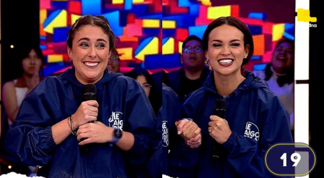 ¡Angie Arizaga y Luciana Arispe protagonizan un tierno momento que hizo reír a todo el elenco de Me Caigo De Risa!