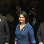Keiko Fujimori llegó a Palacio de Torre Tagle y fue recibida por Carlos Espá