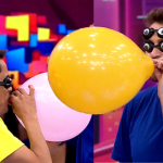 Me Caigo De Risa: ¡David contra Goliat, pero Goliat salió victorioso! Eduardo Romay derrotó a Julio Díaz tras un inesperado duelo de globos