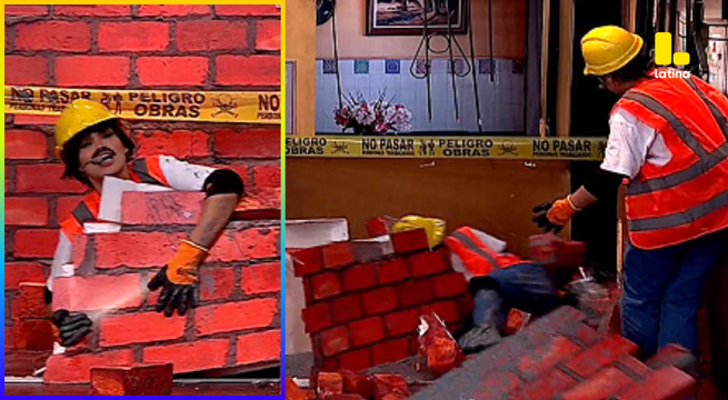 Me Caigo De Risa: ¡Lo que hizo Angie Arizaga para no caerse terminó derribando la escenografía!