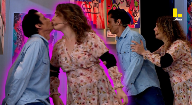 Me Caigo de Risa: ¡Yiddá Eslava y Julio Díaz nos dieron el "besito" que nadie estaba esperando!