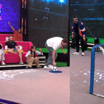¡Ni podía caminar! Óscar Tito venció a Eduardo Romay en el juego más mareador de Me Caigo de Risa|